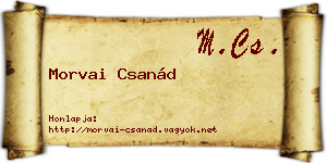 Morvai Csanád névjegykártya