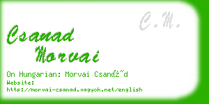 csanad morvai business card